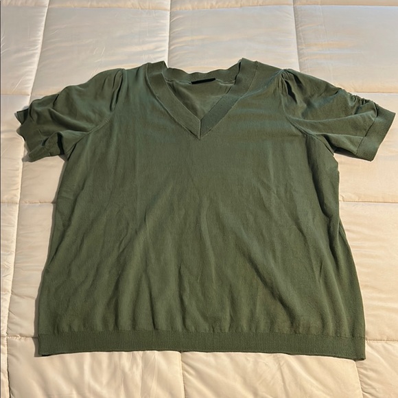 Lane Bryant Tops - Lane Bryant Olive Knit Sweater